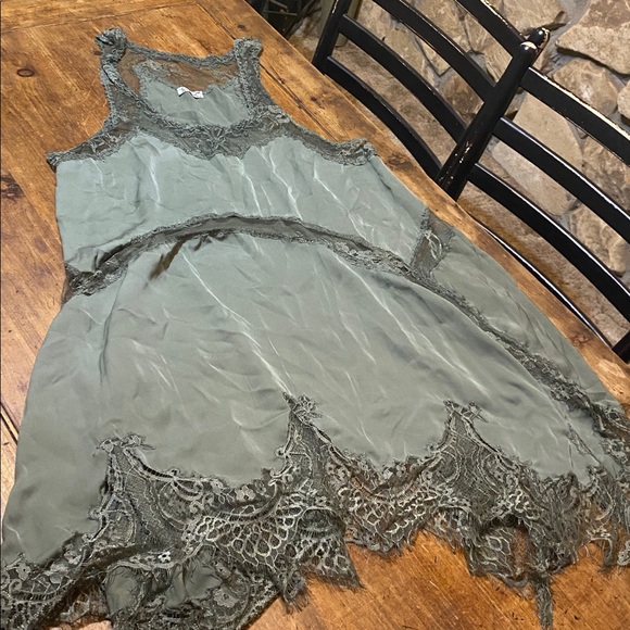 Forest green lace slip dress tunic…reserved… - Picture 5 of 10